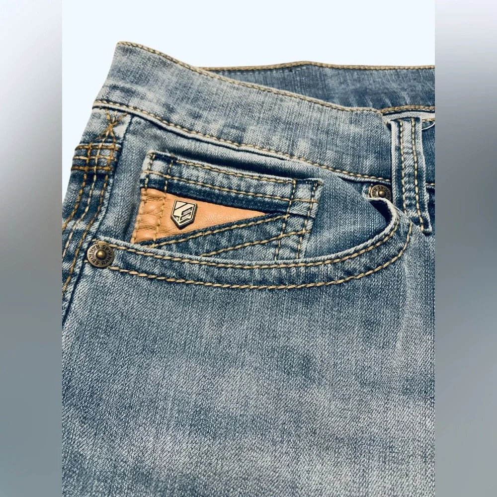 RANK.45 Men’s Light Blue Denim Jeans Straight, Pre-Owned, 32X32. 88%Cotton